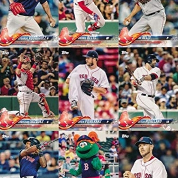 Limited Edition Rare! 2018 Topps Red Sox Team Set (17 cards) - Picture 9 of 10